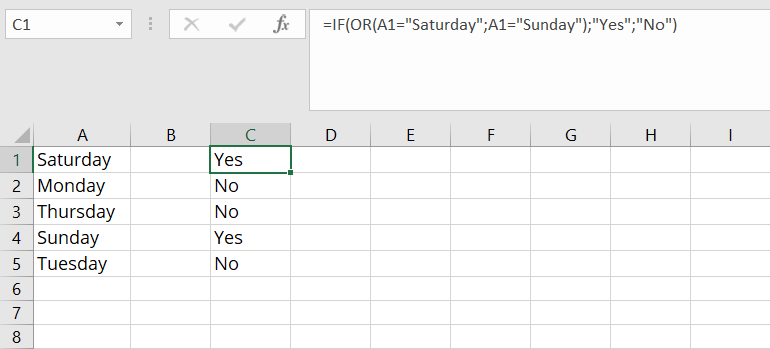 Excel OR function with user-defined return values