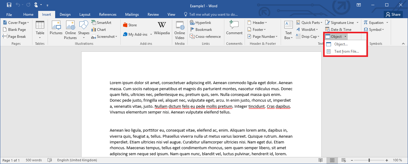 Feature to merge multiple Word documents