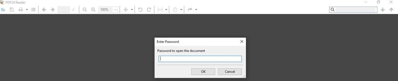 Kdan PDF Reader: Password prompt