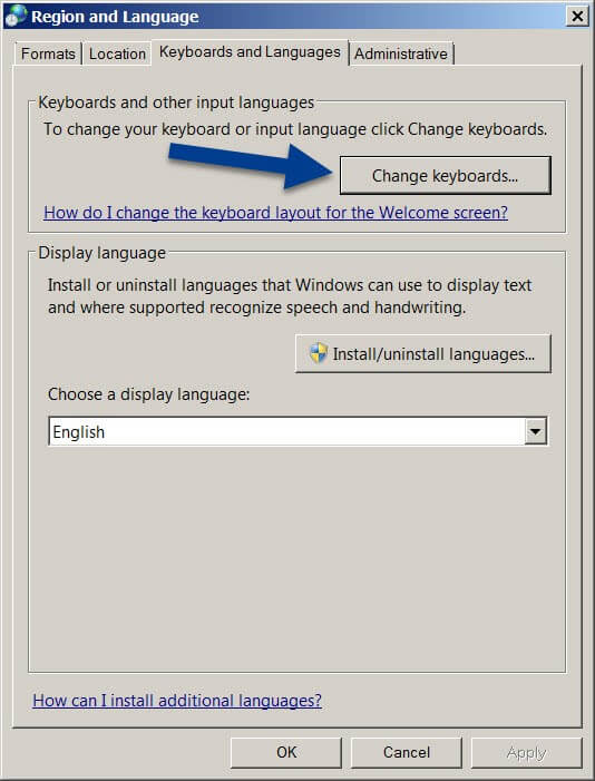 Regeren lijden Calligrapher How to change the keyboard language in Windows 7 - IONOS