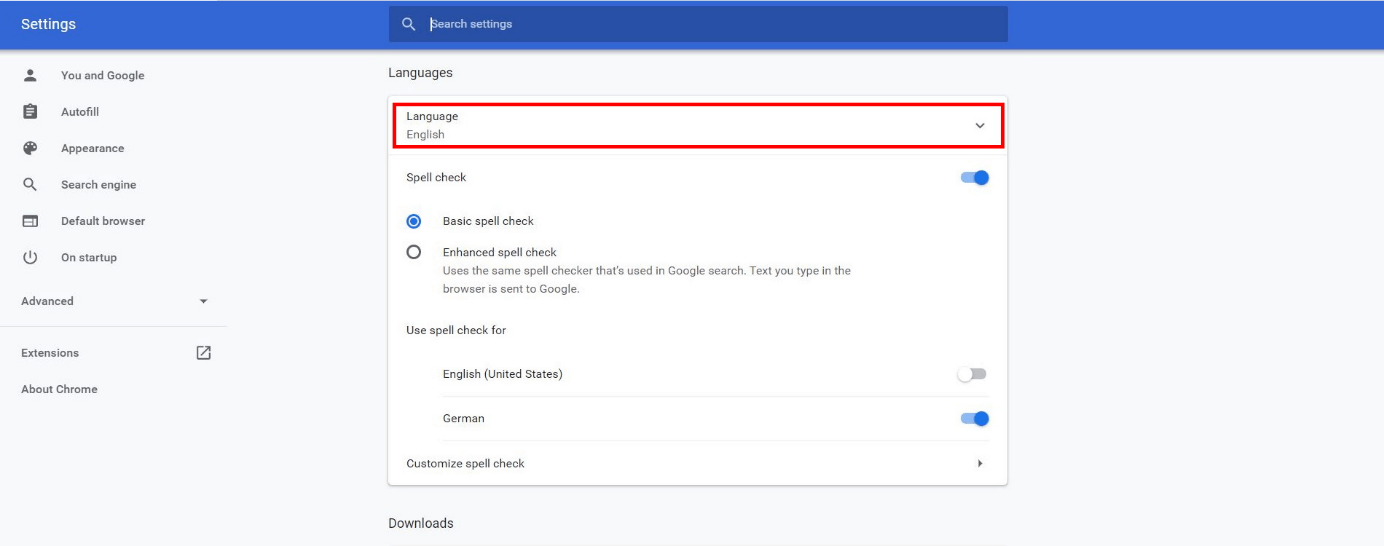 change language in chrome how to