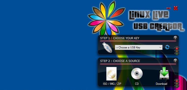 LinuxLive USB Creator: Step 1 – “Choose your key”