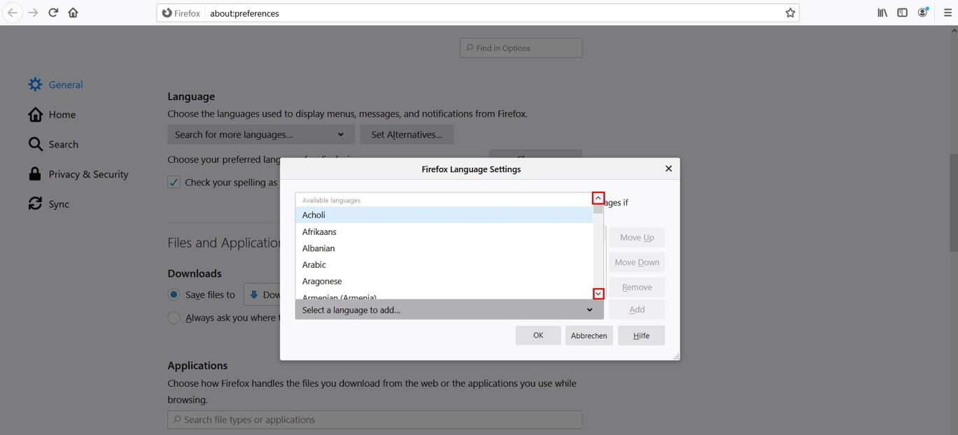 Change Firefox language settings: step-by-step instructions - IONOS