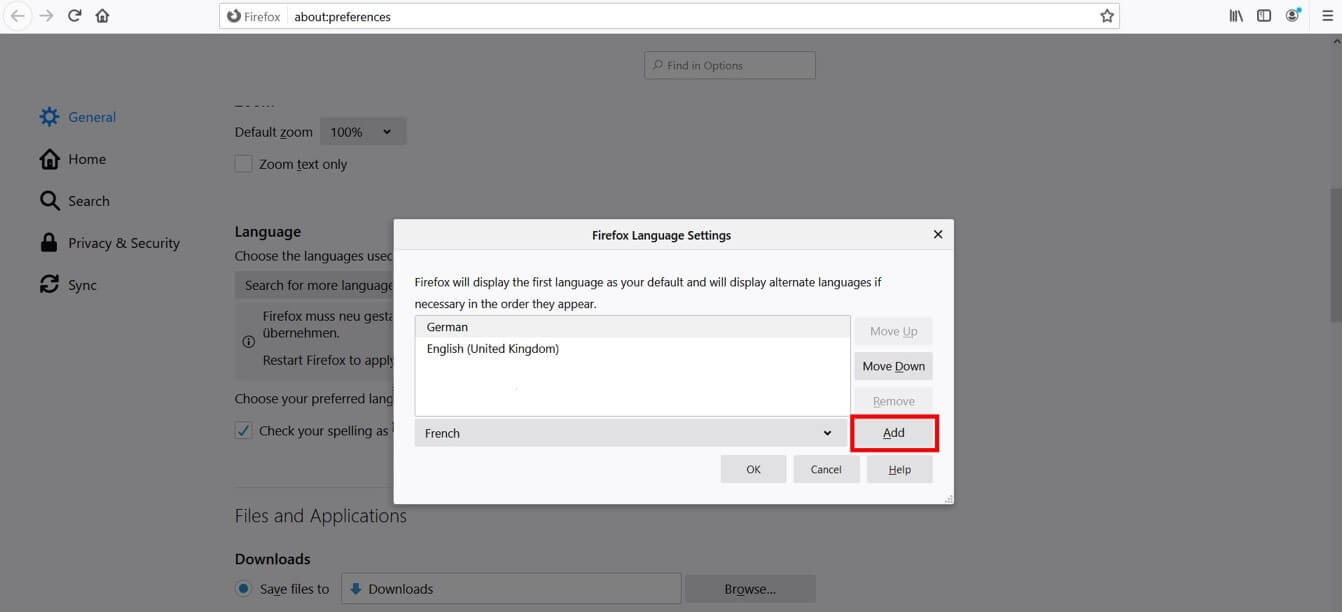 Change Firefox language settings: step-by-step instructions - IONOS