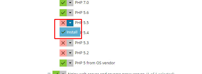 Plesk - Install PHP