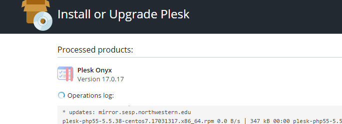 Plesk - install