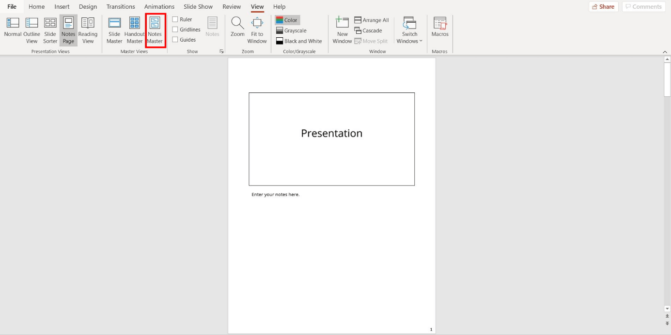 how to print just powerpoint notes