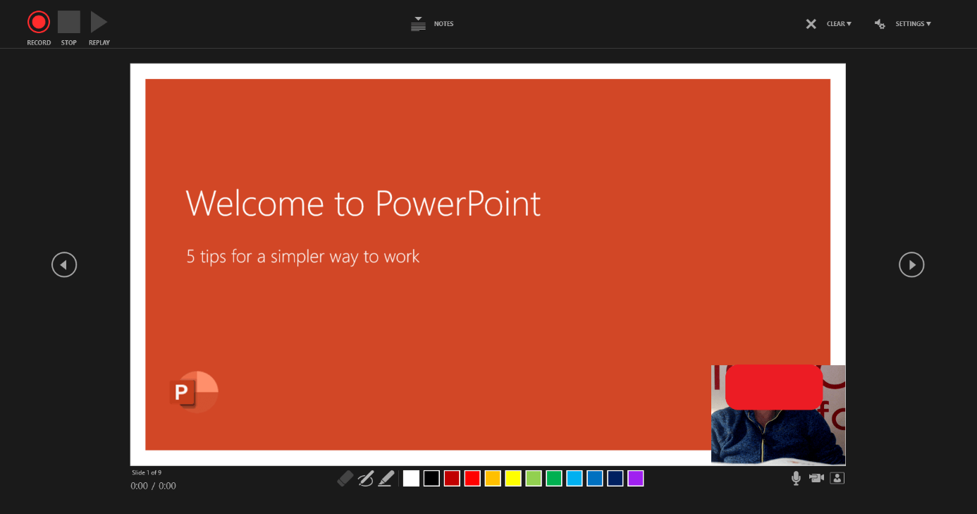 PowerPoint – Record slide show