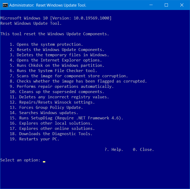 Reset Windows Update Tool