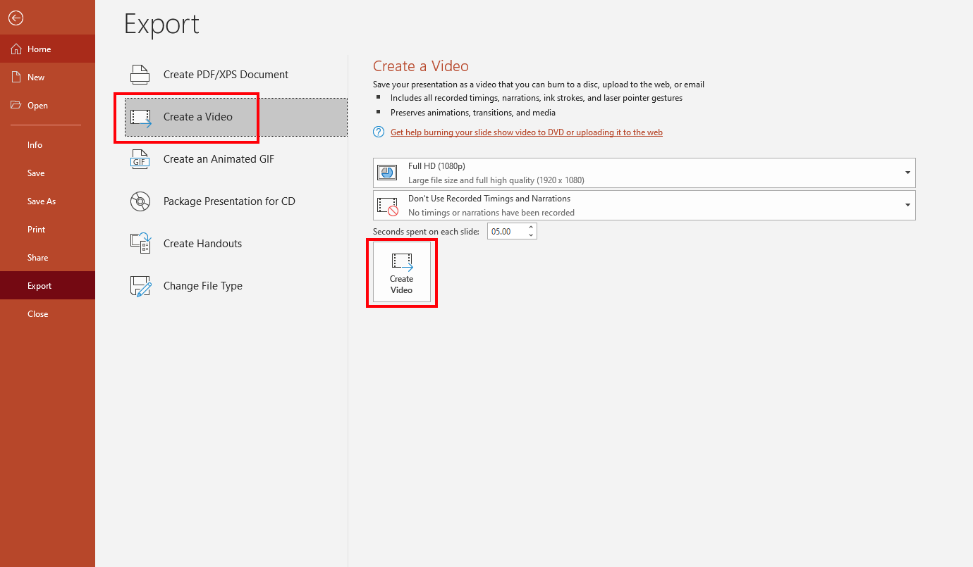 How to make a PowerPoint into a video: save PowerPoint as ...