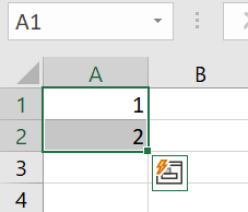 Selecting the range with numbering
