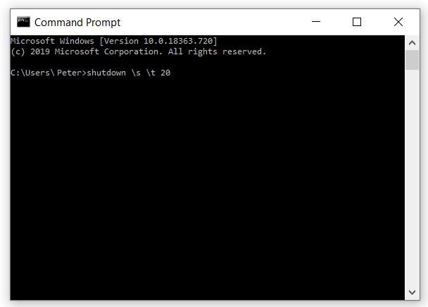 shutdown network pc using cmd