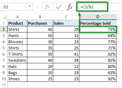 Percentages In Excel How To Use The Percentage Formula In Excel Ionos