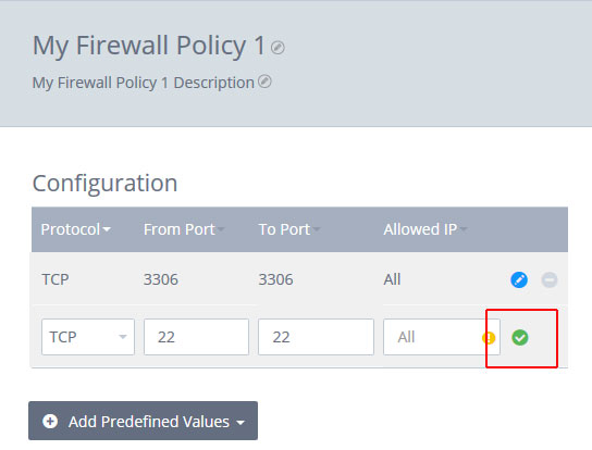add this new rule to your Firewall Policy
