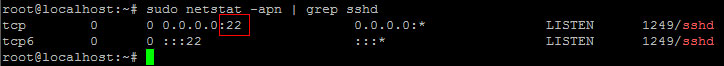 which port SSH is listening to