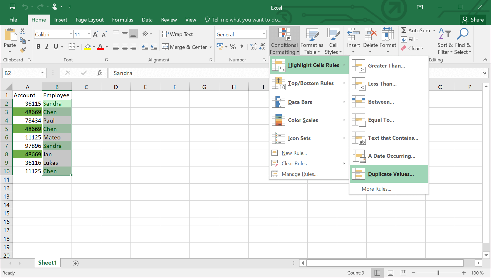 How to duplicates in excel