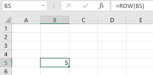 Using the ROW function