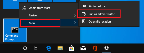 Windows 10: Running Command Prompt in administrator mode