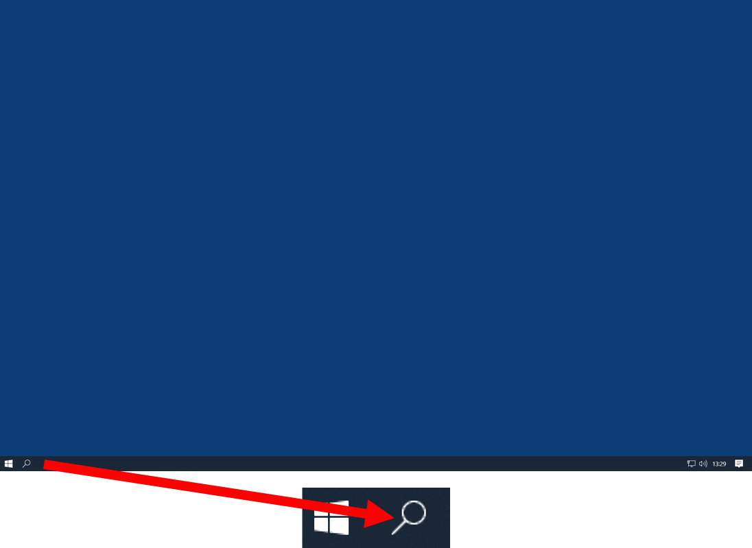Windows 10: Search function button