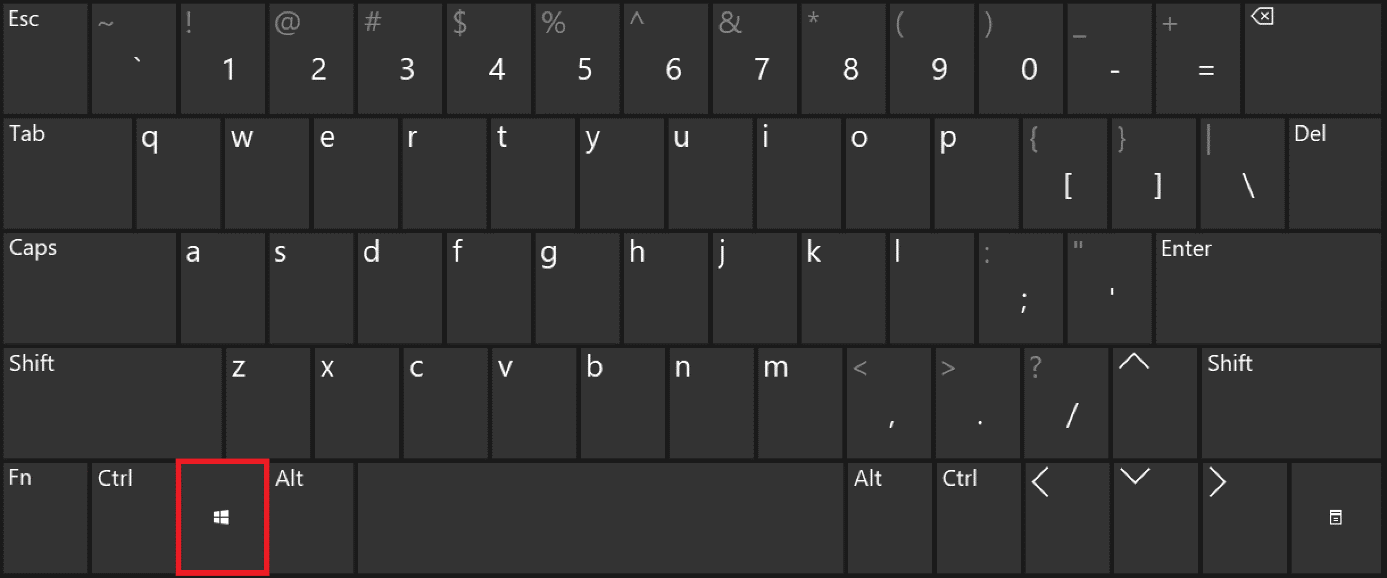 Windows button on the keyboard