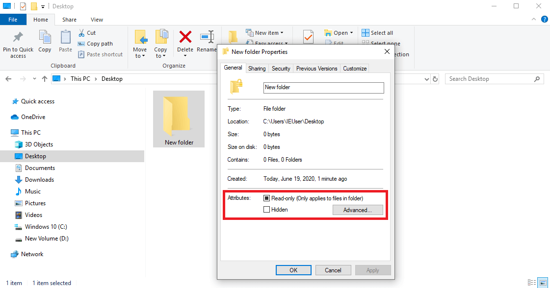 Changing Windows attributes and hiding files 
