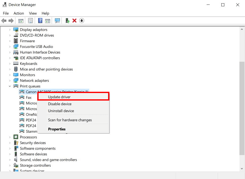 Microsoft Word won’t open: update driver