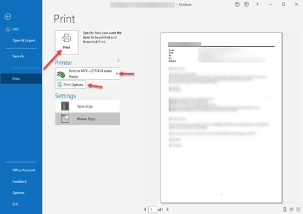 bag bande Fradrage How to print an Outlook email: simple and fast tips - IONOS