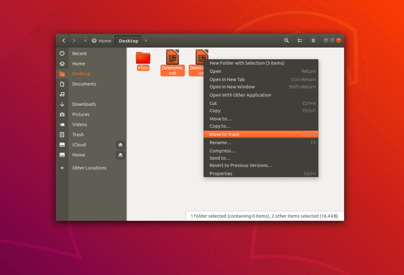 Right click on the files to view the menu Right click on the files to view the menu