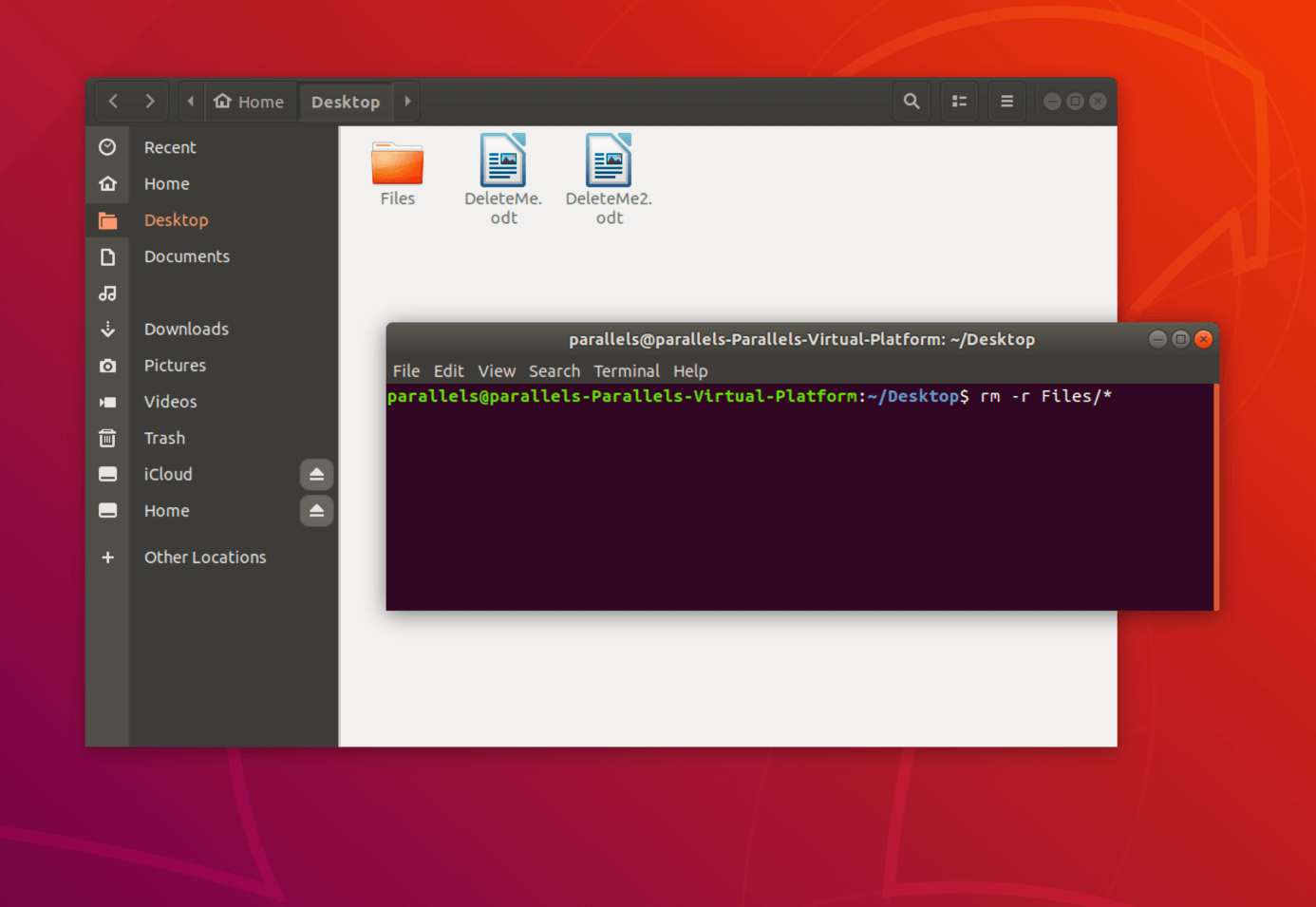 Command for deleting all the files and subfolders in a specific folder Command for deleting all the files and subfolders in a specific folder