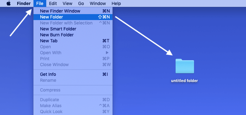 how to create a folder on mac using mouse