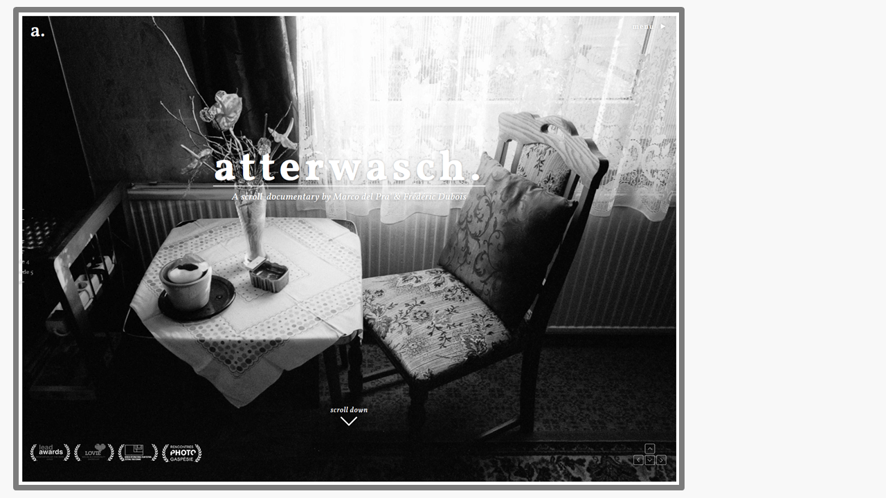 One-page website in a documentary style about the location Atterwasch