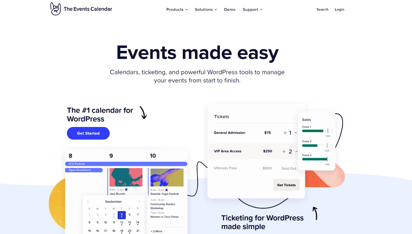 Screenshot of WordPress plugin The Events Calendar