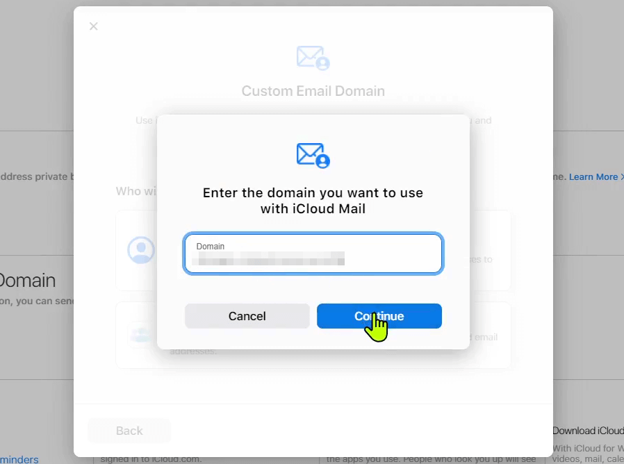 iCloud Mail: Selecting your own mail domain iCloud Mail: Selecting your own mail domain