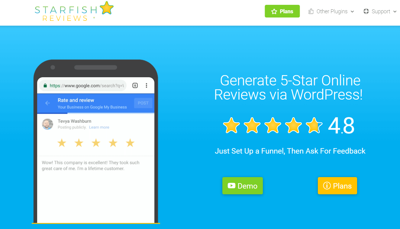 Get the most out of your customer reviews with Starfish Reviews