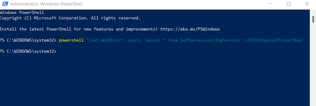 Windows PowerShell: Query the “SoftwareLicensingService” class