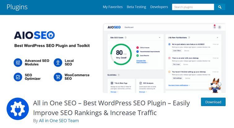All in One SEO Pack by All in One SEO Team