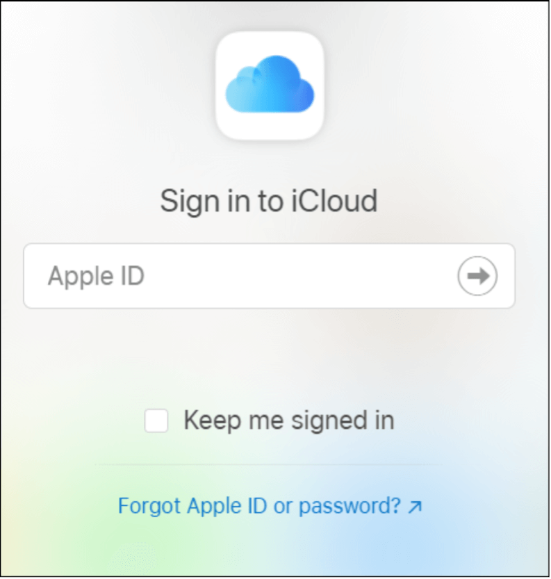 The cloud storage provider iCloud from Apple