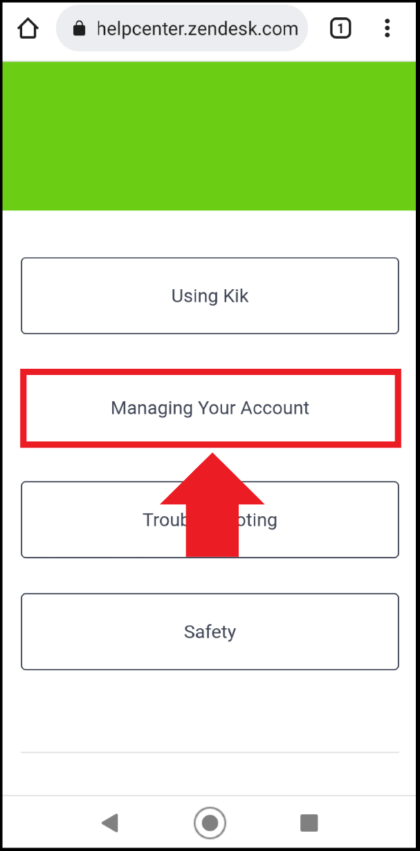 Go to “Managing Your Account” for more settings