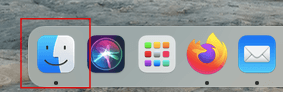 Finder symbol in a Mac Dock