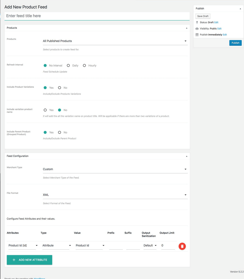 Screenshot of Product Feed Manager For WooCommerce