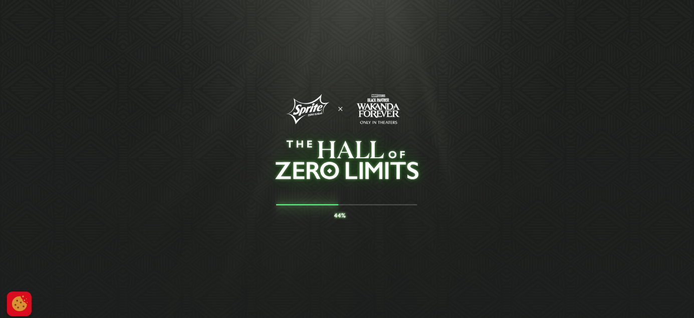 Screenshot of a progress indicator from the Sprite webpage “The Hall of Zero Limits”