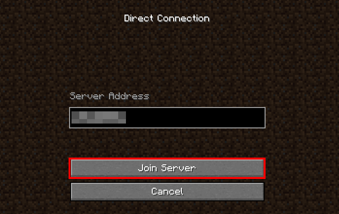 Screenshot from Minecraft: Join Server