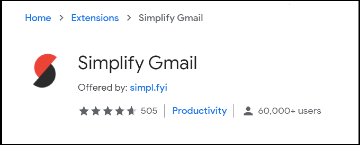 Simplify Gmail reduces Gmail functions to the essentials