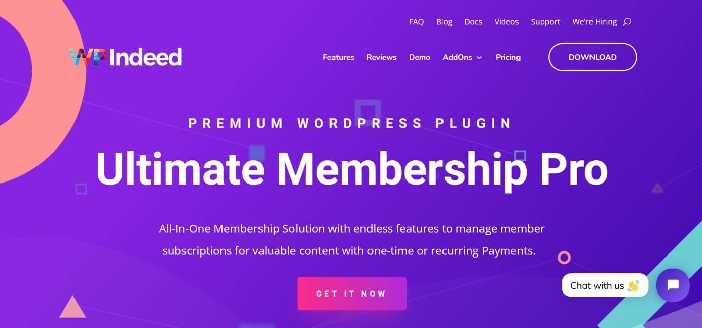 Screenshot of Ultimate Membership Pro WordPress plugin