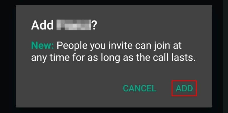 WhatsApp: Add another contact to the group chat