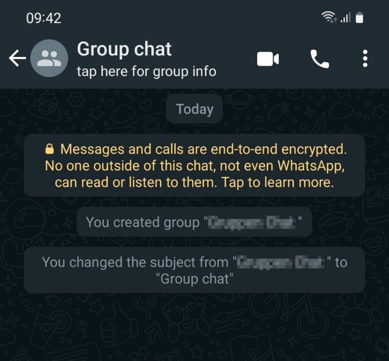 WhatsApp: group chat
