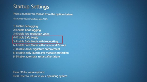 Windows 11: Enable Safe Mode in the Start-up Settings