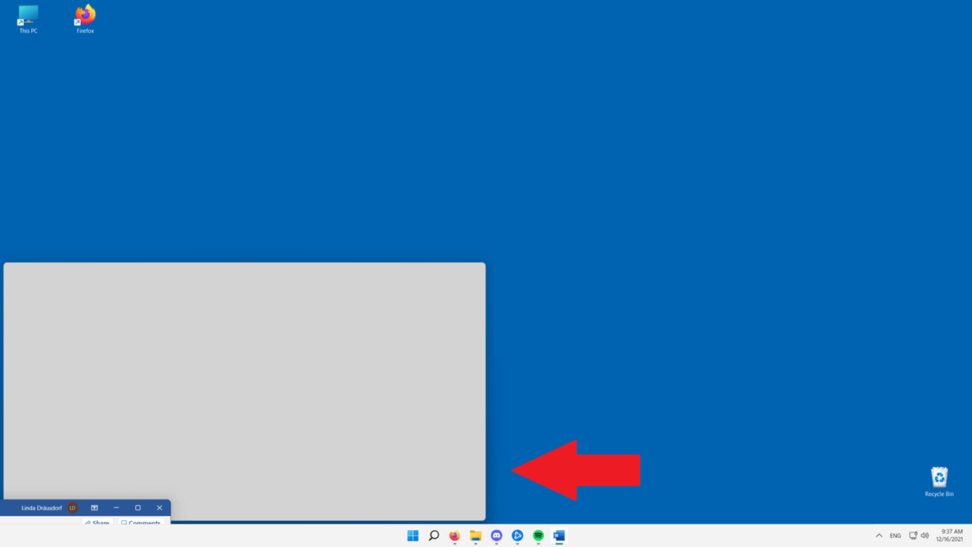 Windows 11: split screen (four windows)