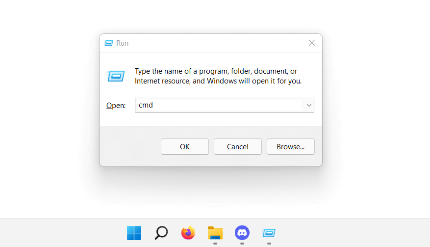 Windows 11: Execute “cmd”