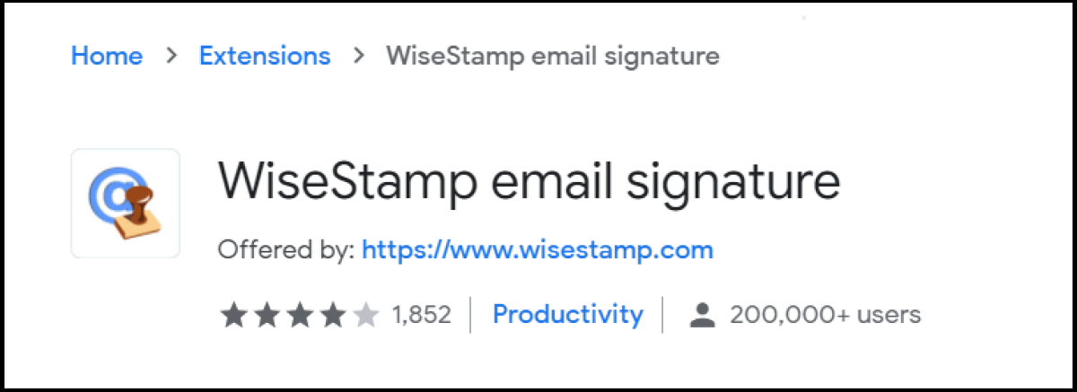 WiseStamp creates individualized, personalized email signatures with photo, texts, and other personal details